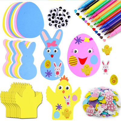 Easter Crafts foam Sticker Set DIY Easter Decoration Childr
