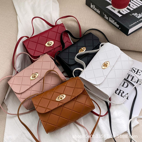 Diamond striped small square bag women handbags 2021 Korean