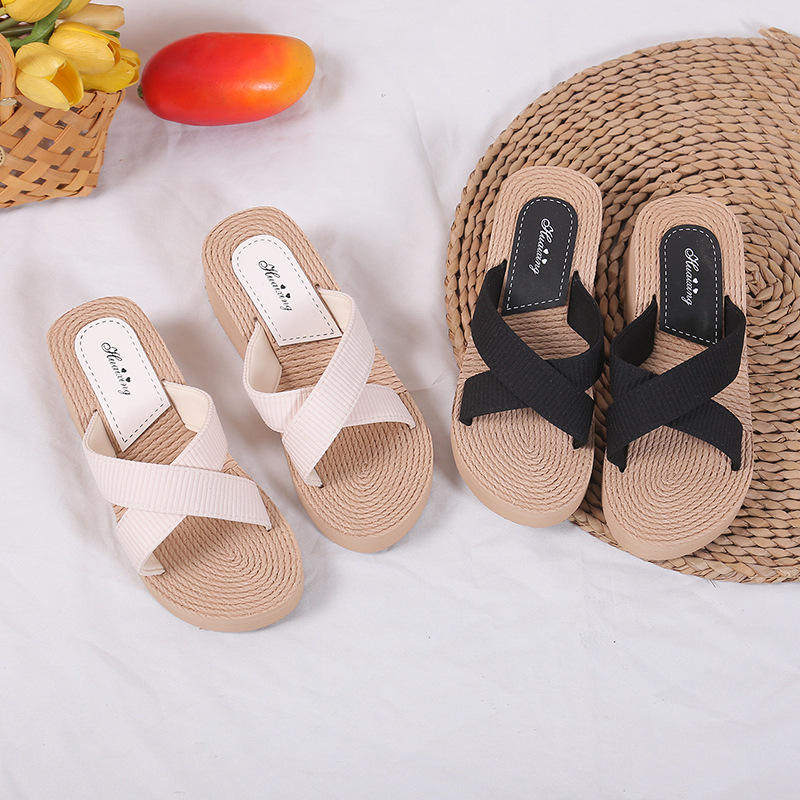Summer Solid Color Ethnic Style Imitation Grass Weaving Tou