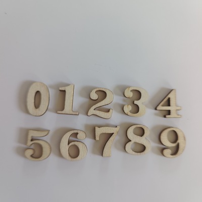 Wooden digital hanging board laser engraving digital wood c