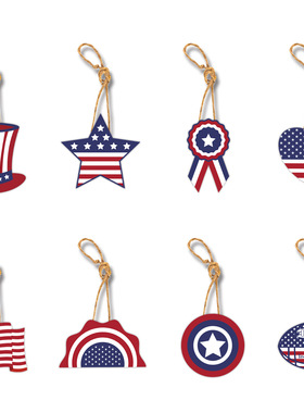 USA National Day themed party 8pcs atmosphere decoration ha