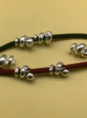 999 pure silver rolled snake bead accessories woven bracele