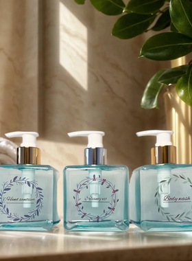 250ML square electroplated lotion head separately bottled s