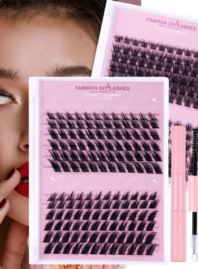 Natural Thick Segmented False Eyelash Set with Large Capaci