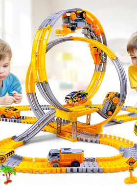 Engineering Rail Car Toy Children's Puzzle Electric Rail Ca