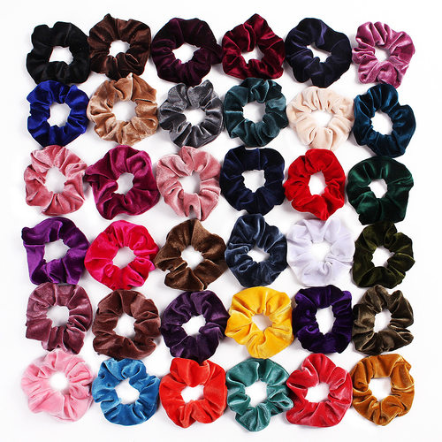 Velvet Scrunchies Bow Large Intestine Hair Ring Shipping