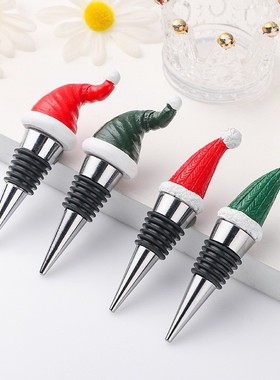 Christmas party decoration, red wine stopper, wine preserva