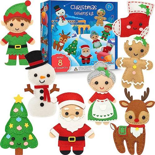 Children's sewing set, fun educational Christmas craft set,