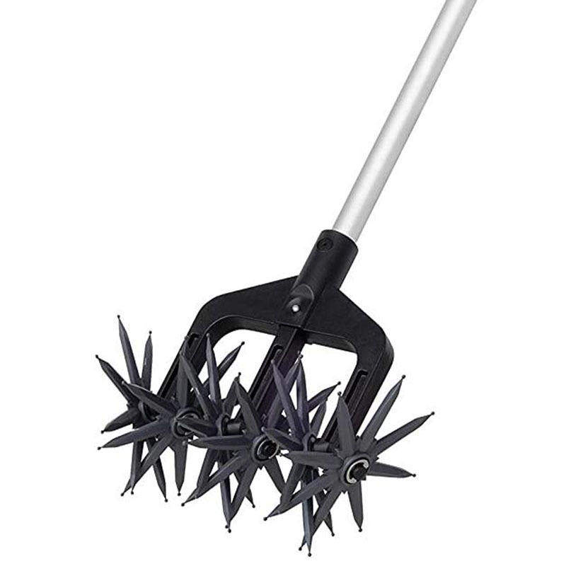 Soil turning tool, grassland soil loosening device, garden