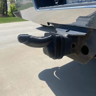 Hergoto car trailer square mouth cover humorous and interes