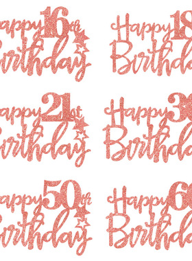 18-60 Happy Birthday Digital Scallion Paper Party Alphabet