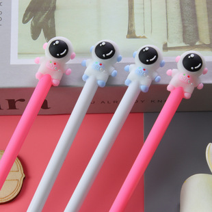 Cartoon silicone head astronaut neutral pen creative statio
