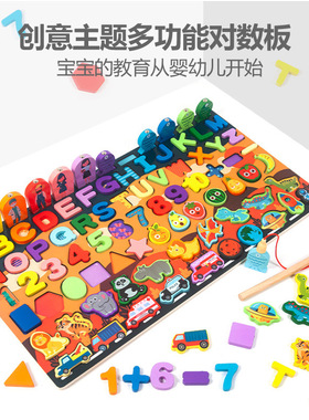 Children's Wooden Creative Theme Multi functional Logarithm