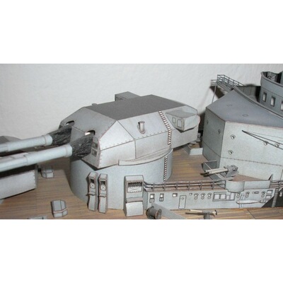 Paper model about 90 cm German battleship handmade DIY