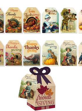 Thanksgiving decoration gift props, turkey tags, gift bags,
