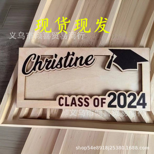 Money Holder for Graduation 2024 Wooden Graduation Wallet C