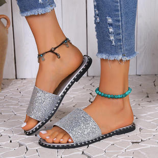 Flat bottomed Greet slippers for women, women's slippers, o