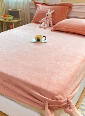 Skin friendly solid color milk velvet single bed sheet, win