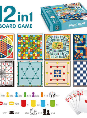 BOARD GAME 12in1 Children's Parent Child Interactive Deskto