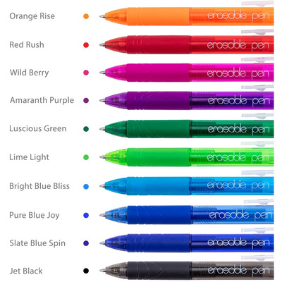 Press type erasable pen, neutral pen, press color erasable