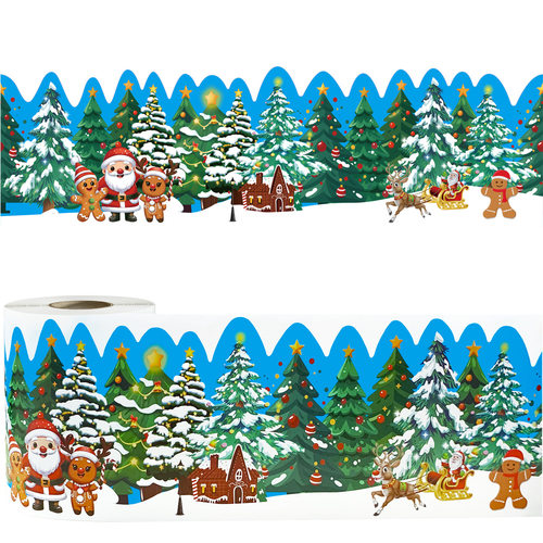 Roll Christmas decoration blackboard bulletin board border