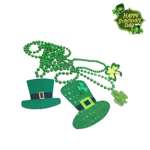 Hat Clover Party Day Patrick Irish St. Carnival Necklace