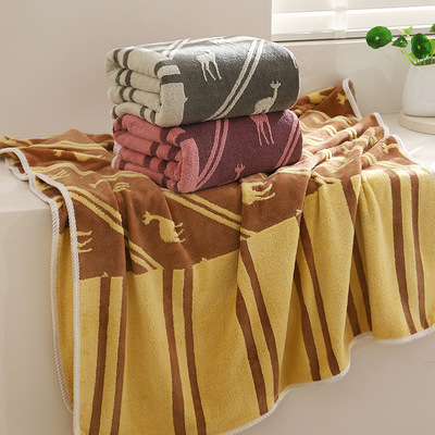 Coral fleece large bath towel customized 90 * 170 household