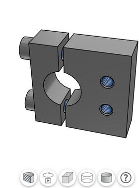 支柱固定夹 带螺纹垂直 平行 分离型KRTP12 KRPP15ARTP20ARPP25
