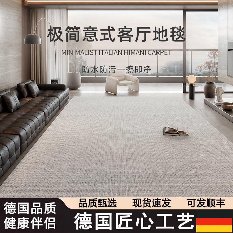 德国地毯客厅2025新款防水卧室床边免洗可擦轻奢高级沙发家用地垫