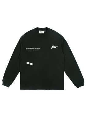 FAKE ACTOR 做旧基础黑色宽松长袖