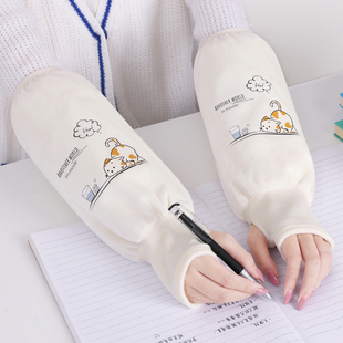 长款秋冬季连指袖套手套二合一工作学生防污儿童女款套袖护袖网红