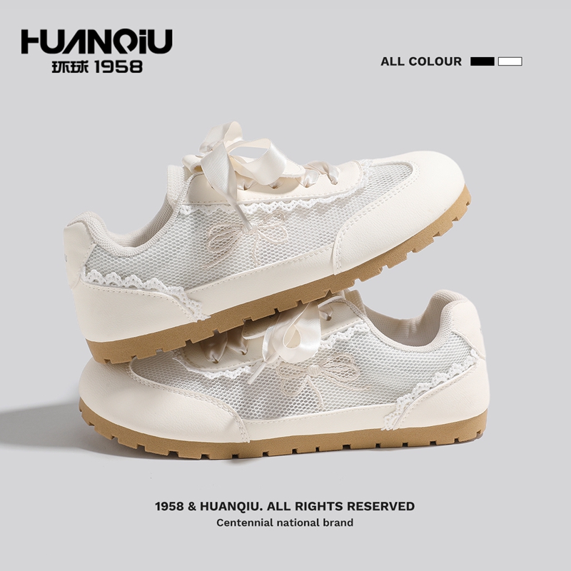 环球板鞋女款德训鞋透气小白鞋