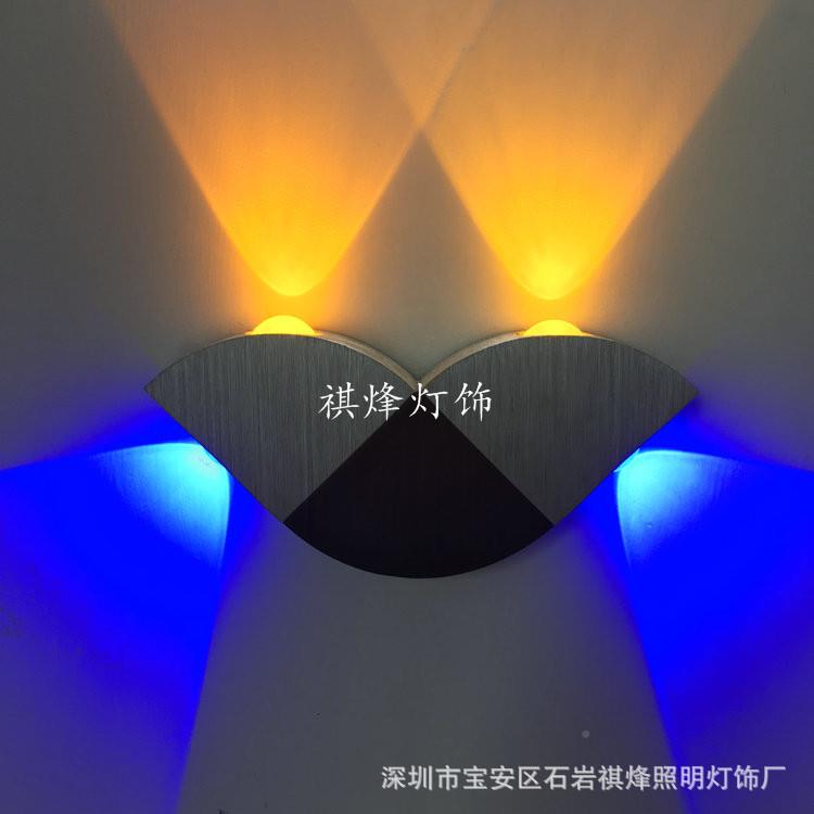 LED灯4w蝴灯蝶壁灯酒店ktv酒4w蝴蝶壁吧走廊道灯背景过墙装饰光效