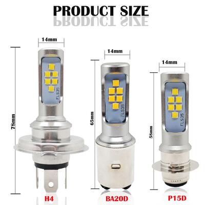 摩托车装 4LX BA20D P15DH7H灯改泡 摩托车 电动车  led 摩托车灯