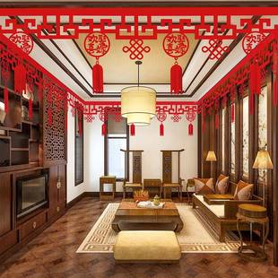 婚结婚婚喜字拉花装饰房门客厅门帘横彩条贴创意新房礼布置口001