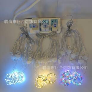 ED窗l帘灯串usb卧遥控冰条室L灯串圣诞装RJV饰氛围铜线ed3*3窗帘