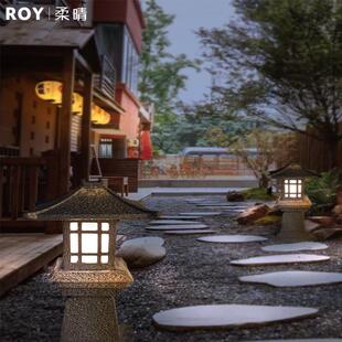 led户日式仿古石塔灯庭院灯场公园广景观外柔晴草坪灯园林墅引别