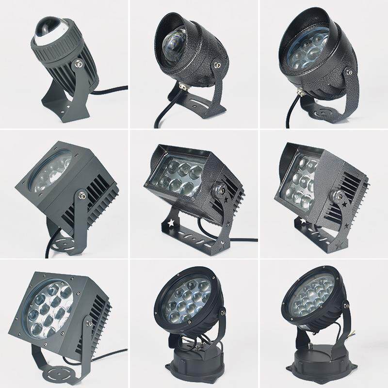 l一束光射一光射灯ed户外聚光外墙罗马柱投射七灯彩洗墙束防水低