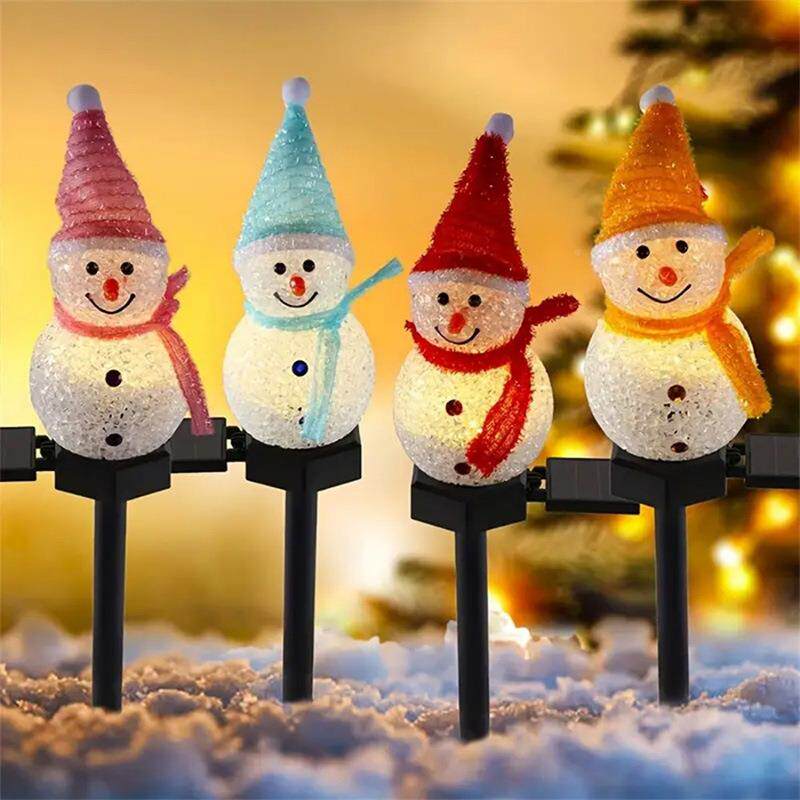 阳圣能诞节新款太雪院dcd雪人人地插灯户外花园草坪灯七彩小雪人