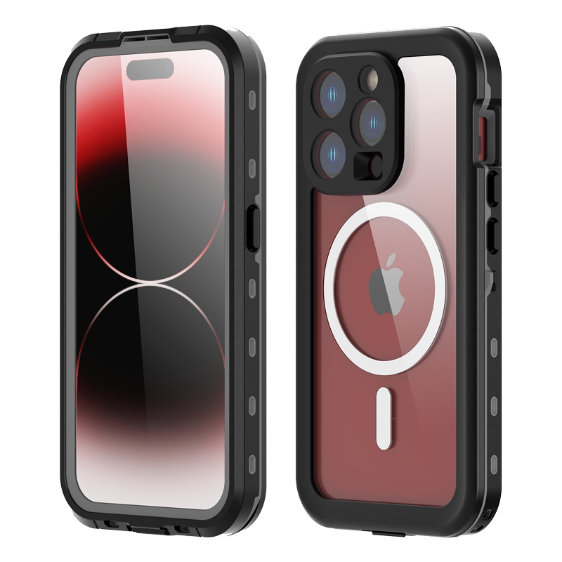 蜗牛适用苹果15手机壳iPhone15pro新款14promax透明磨砂硅胶镜头全包磁吸圈防水防摔防尘14plus男女款