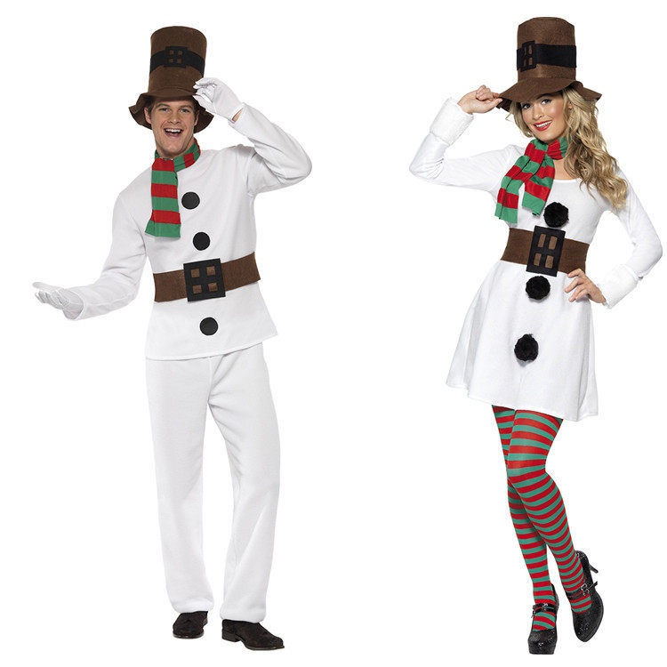 Christmas couples dress snowmen women Christmas costumes