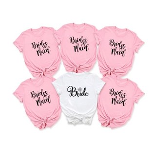 Team Brides Maid Shirt结婚派对 Bachelorette Honor Party