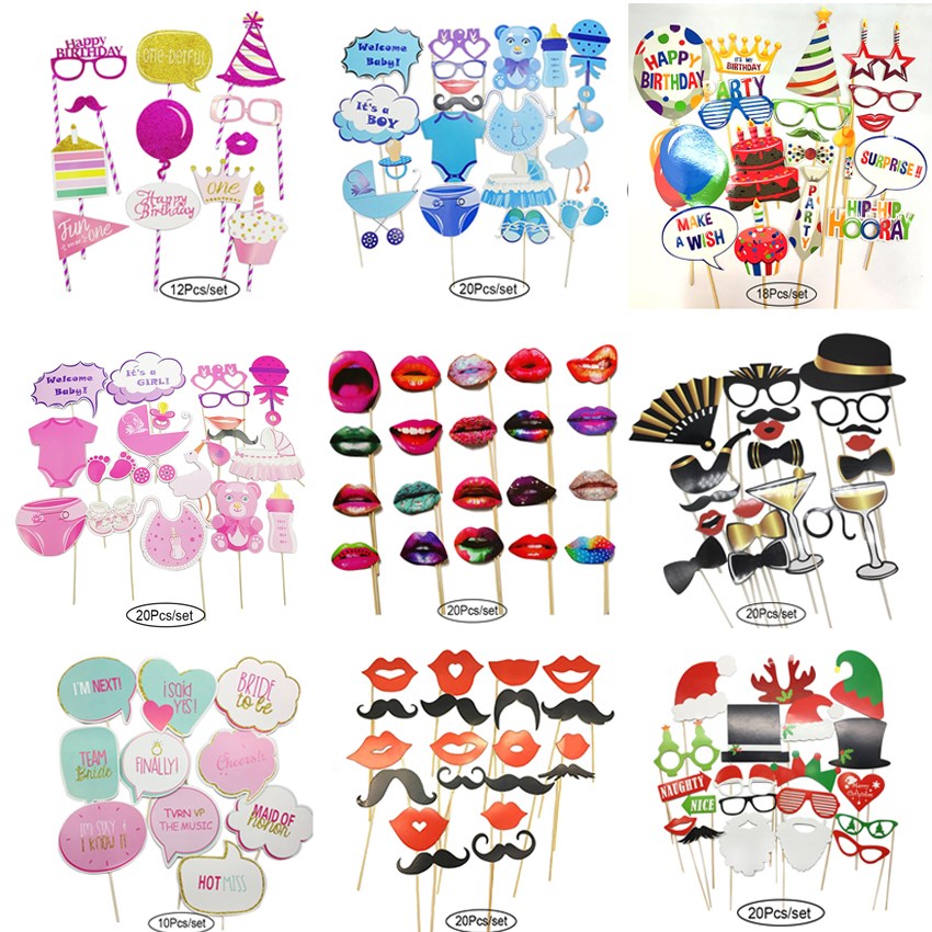 Fun Wedding Decor Photo Booth Props DIY Birthday Party Props
