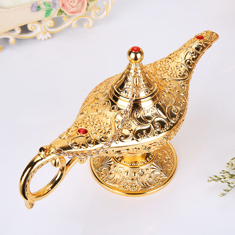 阿拉丁神灯锡器复古欧式工艺品合金创意摆设品许愿灯Magic Lamp