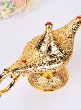 阿拉丁神灯锡器复古欧式工艺品合金创意摆设品许愿灯Magic Lamp