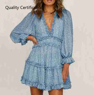 Puff manga vestidos mujeres Sundresses