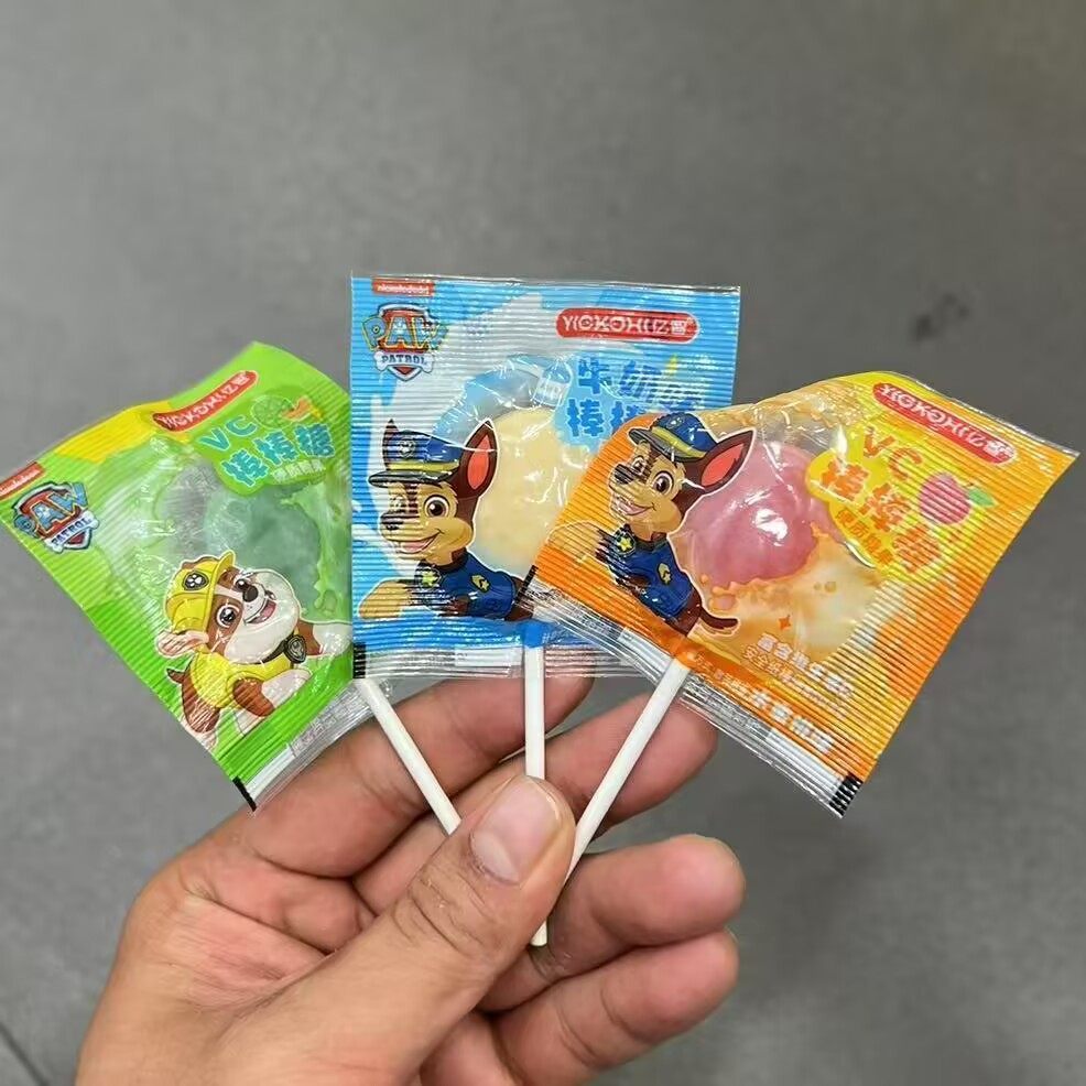 亿智汪汪队混合口味棒棒糖500g