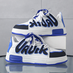 儿童板鞋2025秋冬新款男童鞋子中大童学生运动鞋男孩皮面休闲潮鞋