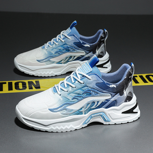 男童鞋子男2025秋冬新款中大童初中学生跑步鞋休闲防滑老爹运动鞋