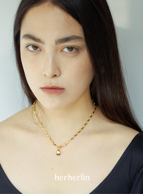 herherlin原创红虎眼石扭结项链